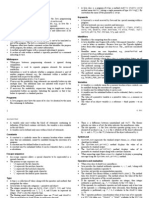 Java Information Sheet: Syntax vs. Semantics vs. Style Keywords