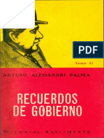 Recuerdos de Gobierno Alessandri Palma