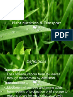 Plant Nutrition & Transport