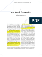 The Speech Community: John J. Gumperz