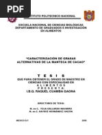 Caracterizacion de Grasas Alternativas de La Manteca de Cacao