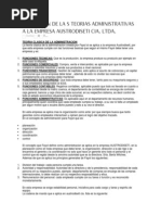 Aplicacion de La S Teorias Administrativas A La Empresa Austrodiseti CIA