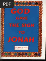 God Gave The Sign To Jonah