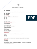 Unit - I MCQ: System - Codedom