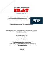 Plan de Negocio El Bitute Criollo para PDF