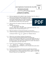 Mechanics of Fluids RR 212101