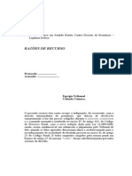 Razões de Recurso em Sentido Estrito Contra Decisão de Pronúncia - Legítima Defesa