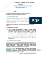 Analisis Estadisticos de Los Datos Termodinamicos