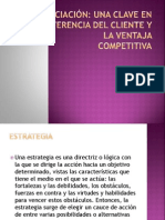 Diferenciación. Una Clave en La Preferencia Del Cliente y Ventaja Competitiva