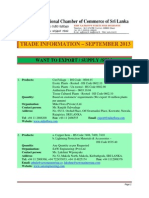 Sri Lanka Chamber Trade Information