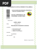 Determinación de Humedad en Alimentos