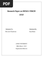 Research Paper On India Vision 2020