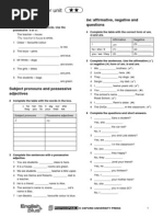 Grammar Starter Unit: Possessive 'S Questions