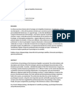 Breve Historia de La Psicología en República Dominicana