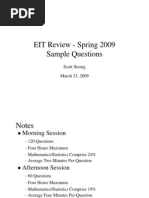 2009 Math EIT Review