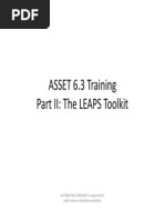 ASSET 6.3 Training Part II: The LEAPS Toolkit