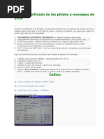 BIOS Pitidos y Mensajes