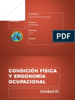 3.1 Condiciones Físicas y Ergonomía Ocupacional.