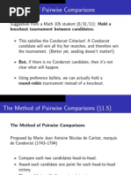 Method of Pairwise Comparison