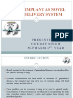 Dental Implant As Novel Drug Delivery System