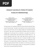 Automatic Generation of A Pattern of Geometric Features For Industrial Design