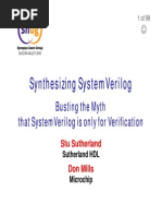 2013 SNUG SV Synthesizable SystemVerilog Presentation