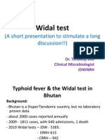 INTERPRETATION OF Widal Test PDF