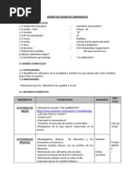 Sesiones de Aprendizaje Los Alimentos