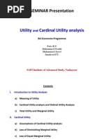 SEMINAR Presentation: Utility Cardinal Utility Analysis