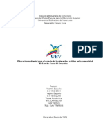 Educación Ambiental para El Manejo de Los Desechos Sólidos en La Comunidad El Samide Sector El Empedrao