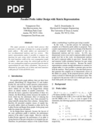 Parallel Prefix Adder Design With Matrix Representation