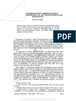 Persona, Intimidad, Don y Libertad Nativa. Hacia Una Antropología de Los Transcendentales Personales, Ricardo Yepes