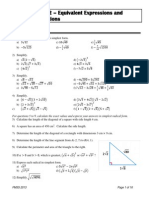 Unit 2 - Equivalent Expressions and Quadratic Functions 2013-2