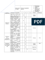 Tabla de Especificaciones-Cálculo Vectorial