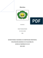 Diarrhea: Kementerian Kesehatan Republik Indonesia Politeknik Kesehatan Palembang Jurusan Keperawatan 2012-2013