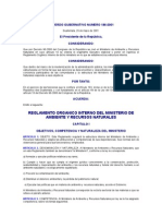 Acuerdo Gubernativo 186-2001 To Organico Interno Del Ministerio de Ambiente y Recursos Naturales