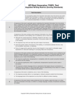 iBT/Next Generation TOEFL Test: Integrated Writing Rubrics (Scoring Standards)