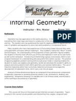 Informal Geometry Syllabus 2013