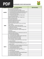 Calendario Civico Escolar 2013