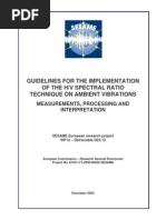 SESAME - HVSR User Guidelines (Measurements, Processing and Interpretation)