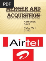 Airtel Merger and Acquisition