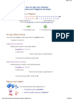 Positive Negative Integers