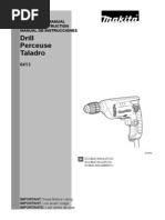 Drill Perceuse Taladro: Instruction Manual Manuel D'Instruction Manual de Instrucciones