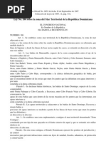 Ley No. 186 Sobre La Zona Del Mar Territorial de La República Dominicana