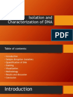 Isolation and Characterization of DNA