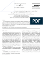 Model-Based Analysis and Simulation of Regenerative Heat Wheel