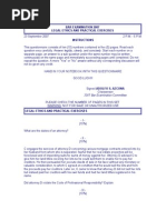 Bar Examination 2007 Legal Ethics and Practical Exercises Instructions