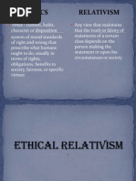 Ethical Relativism and Utilitarianism