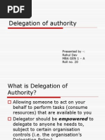 Delegation of Authority 1