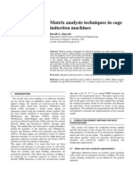 Matrix Analysis Techniques in Cage Induction Machines: David G. Dorrell